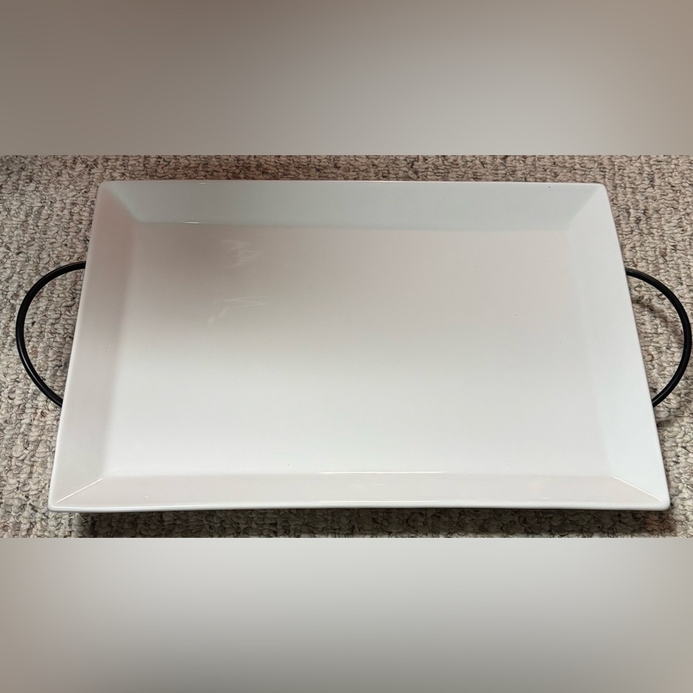 Elegant White Serving Platter